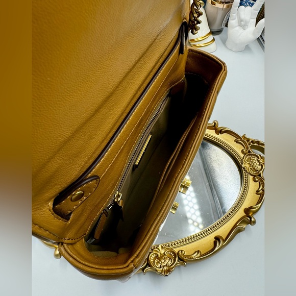 🆕 TORY BURCH 🧿 NWOT Kira Chain Shoulder Bag, Toasted Sesame - AUTHENTICATED - Picture 11 of 16